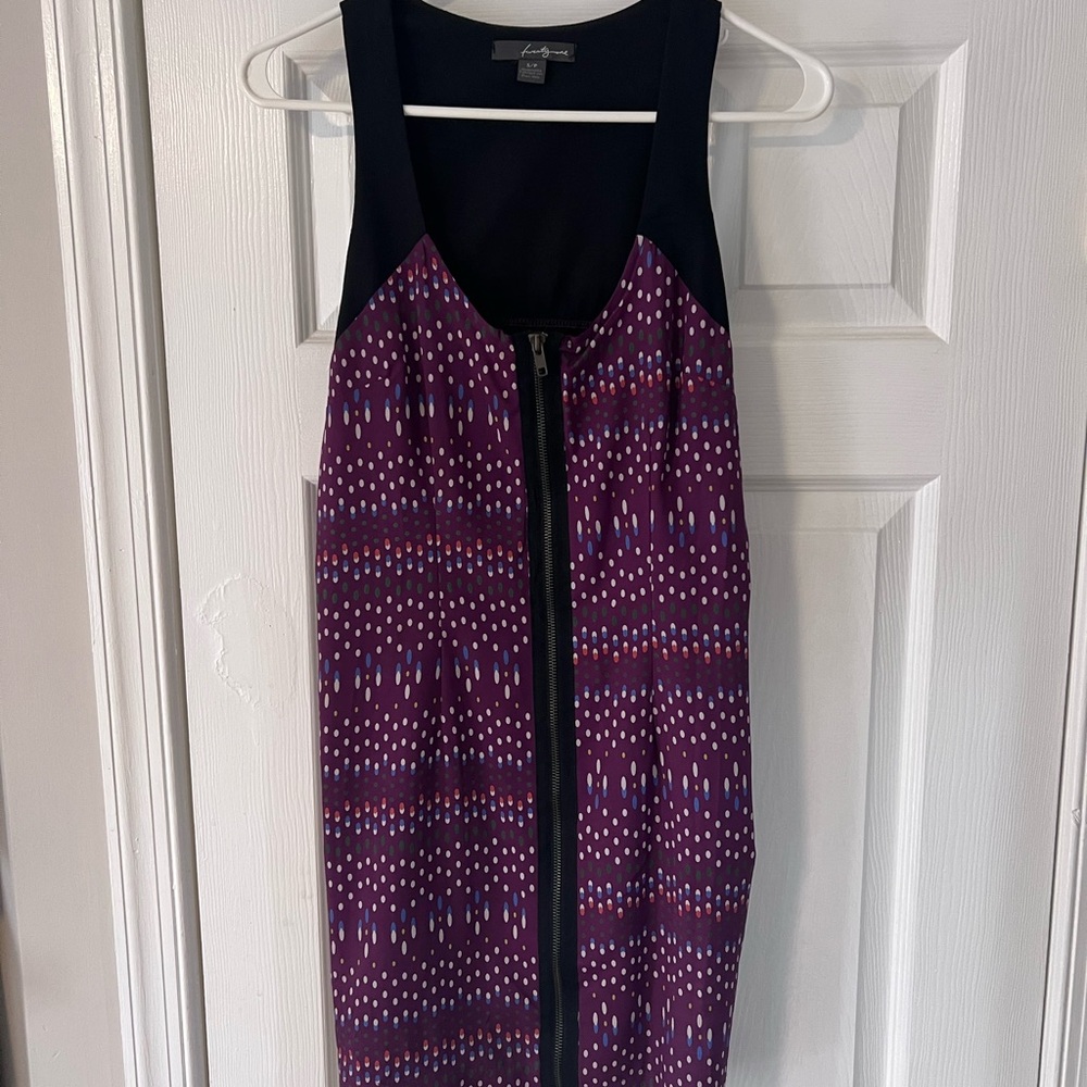 Forever 21 Black and Purple Mini Dress